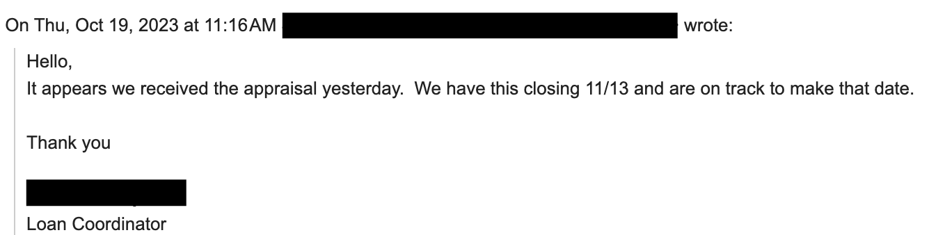 Response to appraisal check-in