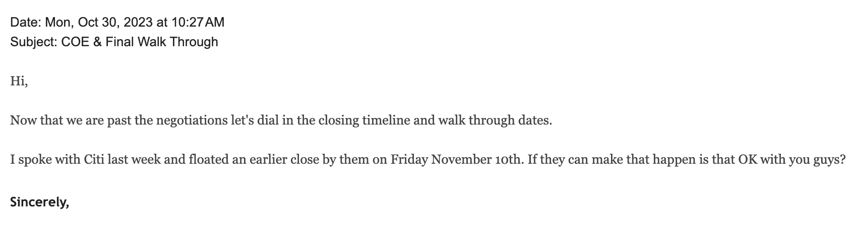 Set target date