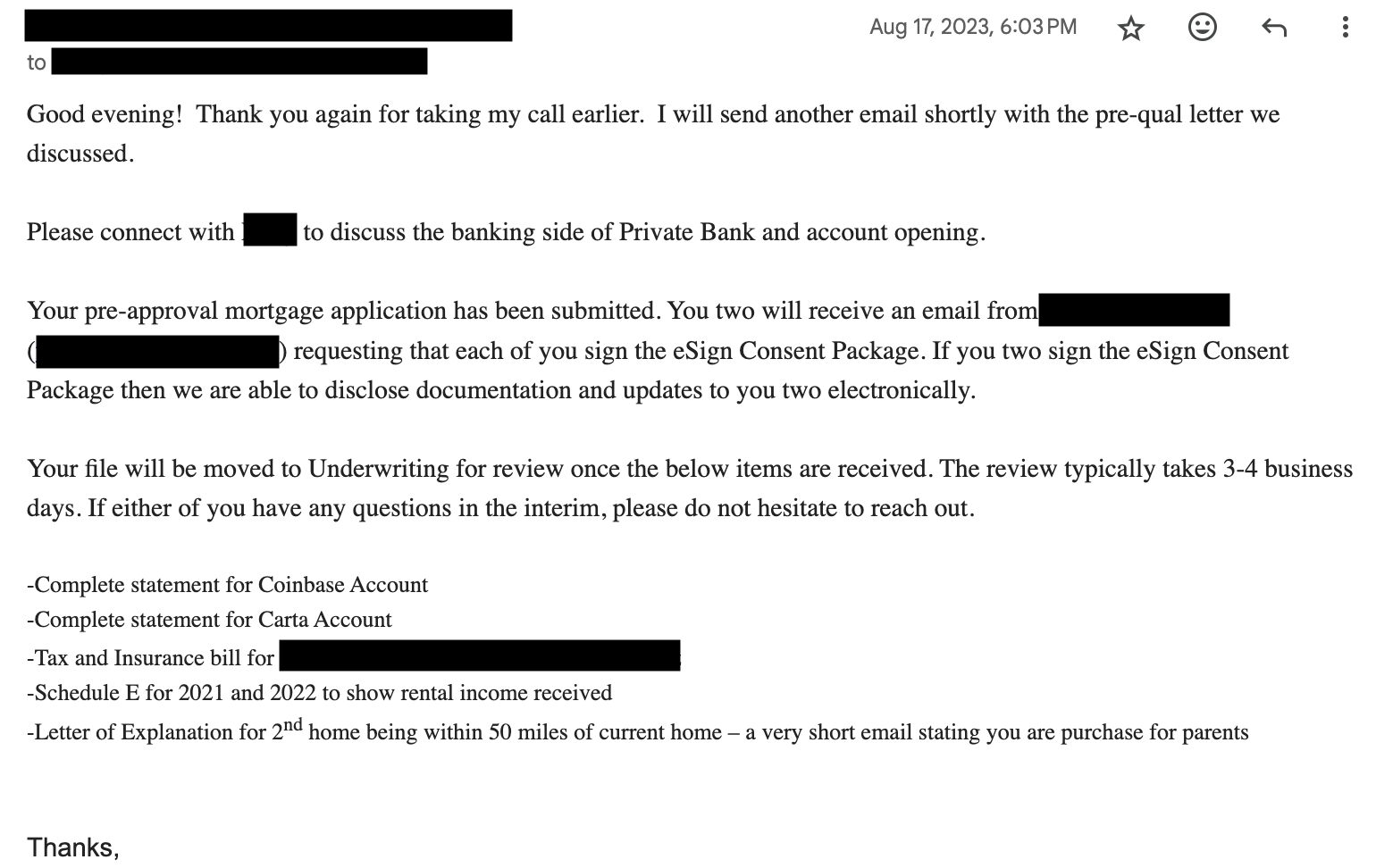 Prequalify follow-up email