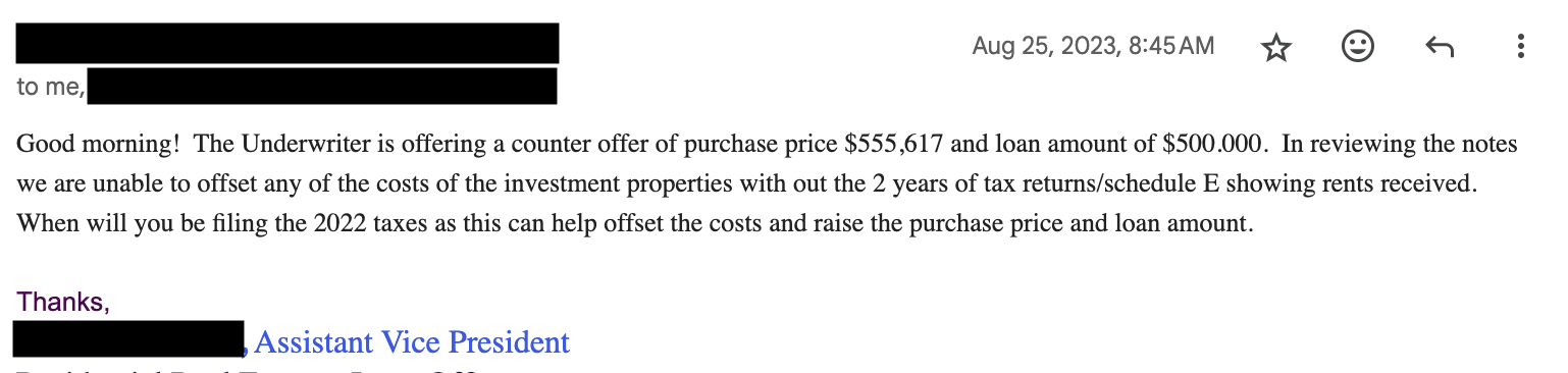 Prequalification offer for loan amount